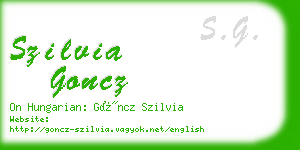 szilvia goncz business card